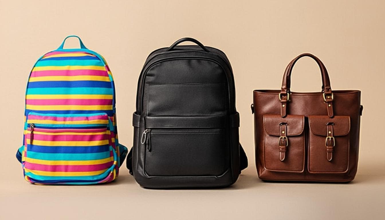 Comparaison visuelle des sacs de cours selon le niveau scolaire (collège, lycée, supérieur)