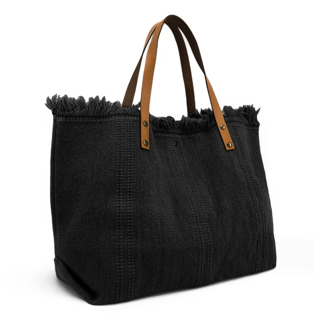 sac à main femme Rivieras Sac Cabas Toile — photo vue de face