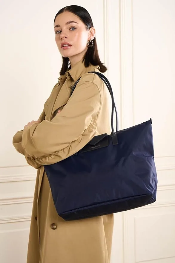 LANCASTER Grand sac cabas bleu foncé